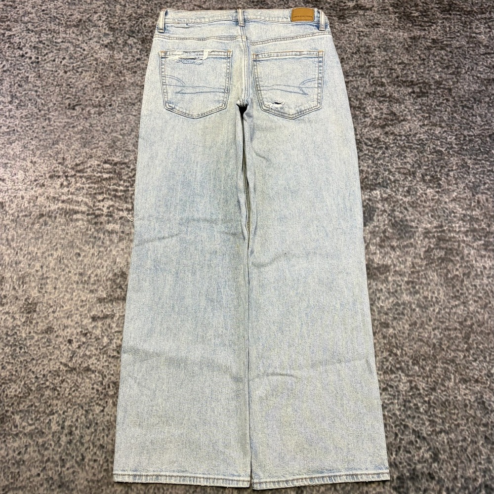 American Eagle Stovepipe Jeans Strigid High Waist Womens 6 (30x9) Light Blue